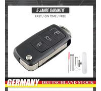 3 Tasten Klapp Schlüssel Gehäuse für VW Passat Polo Golf 5 Seat Skoda + Werkzeug