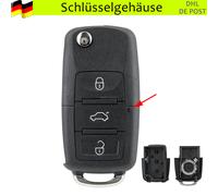 3 Tasten Klapp Schlüssel Gehäuse Rohling HU66 für VW Golf Eos Passat Seat Skoda