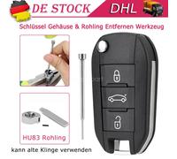 3 Tasten Klapp Schlüssel Gehäuse + Werkzeug for Peugeot 508 208 2008 308 3008