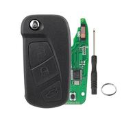 3 Tasten Klappbare Autoschlüssel-Fernbedienung Kompatibilität Ford KA MK2 mit Chip PCF7946 (ID46) 433 MHz mit Klinge und Schraubendreher und Schlüsselring
