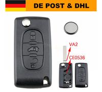 3 Tasten KlappSchlüssel Ersatz Gehäuse CE0536 Für Peugeot Partner Tepee Expert