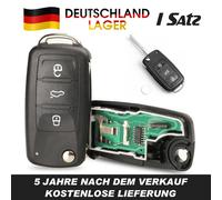 3 Tasten Klappschlüssel Fernbedienung Gehäuse Autoschlüssel für VW Skoda Seat