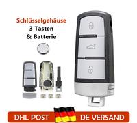 3 Tasten Schlüssel Gehäuse Batterie für VW Passat B6 TDI TSI Variant 3C B7 CC