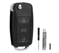 3 Tasten Schlüsselgehäuse für Volkswagen Fernbedienung Schlüssel Gehäuse Autoschlüssel Ersatzschlüssel mit Stahl Pin Removal Tool Nadelfeile für VW Golf Bora Passat Polo Jetta Sharan Touran Beattle