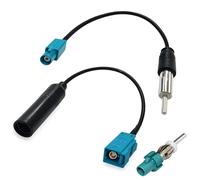 3-Teiliges Autoradio Antennenadapter, Antennenverstärker Auto für Auto-Stereo-Systeme, Adapter mit FAKRA-zu-DIN-Adapter, Kompatibel mit verschiedenen Autoradio-Modellen