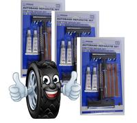 3 x Autoreifen Notfall Reparatur 9-Set Autoreifen Auto Flickzeug Reifenreparatur