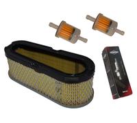 3 X Filter + Zündkerze für Briggs & Stratton Motor 12 PS 496894, 493909, 992300