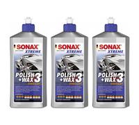 3 x SONAX XTREME Polish+Wax 3 Hybrid NPT 500 ml Wachs Versiegelung Politur