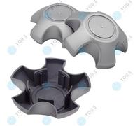 3 x YOU.S Felgenkappen Nabenkappen Nabendeckel 130,0 - 68,0 mm - silber - NEU