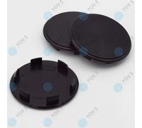 3 x YOU.S Nabenkappen Nabendeckel Felgendeckel 65,0 - 56,8 mm - schwarz - NEU
