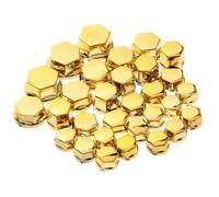 30 Stück Goldene Motorschrauben Kappen aus Aluminiumlegierung | Polierte Optik, Dekorative Abdeckung, für Motorräder und Bremssattel Schrauben, Einfache Aufwertung