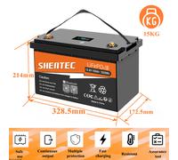 300Ah 200Ah 100Ah 24V/12V LiFePO4 Akku Lithium Batterie BMS für Wohnmobil Boot