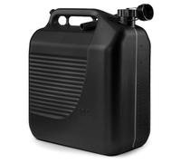30L Benzinkanister mit Einfüllstutzen, Schraubdeckel, Entlüftungsventil, Kunststoff, Schwarz, ADR/RID/IMDG/IATA zugelassen, für leicht entzündliche, giftige, korrosive Stoffe, Made in EU