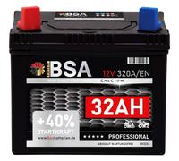 32Ah 12V Rasentraktor Aufsitzmäher Batterie statt 26Ah 28Ah 30Ah Plus Pol Links