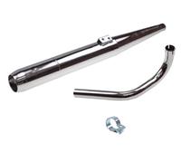 32mm Auspuff Steck Krümmer Set passend für Kreidler Florett K54 LF RM RMC - Leistungssteigerung, Sportlicher Klang, Inkl. Dichtung & Schelle