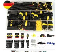 352tlg KFZ Stecker Steckverbindung Steckverbinder 1/2/3/4 Polig Auto Wasserdicht