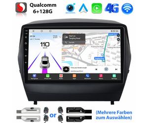 360° KAM 6+128G Für Hyundai ix35 2009-2015 Android Autoradio CarPlay Navi GPS