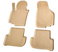 3D Gummi Fussmatten passend für SKODA Octavia II | 1Z | BJ 2004-2013 | beige