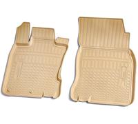 3D Gummi Fussmatten vorne passend für NISSAN Qashqai J11 ab 2014> beige mit Rand