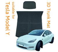 3D Kofferraummatte + Unterbodenmatte passend für Tesla Model Y / Performance rutschfest