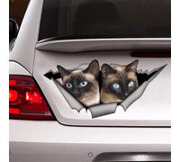 3D Siamesische Katze Auto Dekoration Aufkleber für Auto Fenster Stoßstange Riss