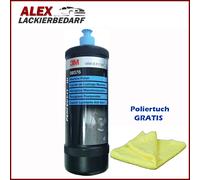 3M 09376 Perfect-it III Hochglanz Maschinen Politur 1L + 1 Microfasertuch gelb