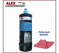 3M 09376 Perfect-it III Hochglanz Maschinen Politur 1L + 1 Microfasertuch rot