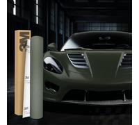 3M 2080 Car Wrapping Folie 30x152cm Selbstklebende Autofolie für Auto Motorrad Boot 3D Lackschutzfolie mit Luftkanälen zum Folieren (M26 Matte Military Green)