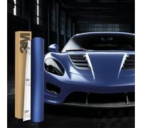 3M 2080 Car Wrapping Folie 30x152cm Selbstklebende Autofolie für Auto Motorrad Boot 3D Lackschutzfolie mit Luftkanälen zum Folieren (M217 Matte Slate Blue Metallic)