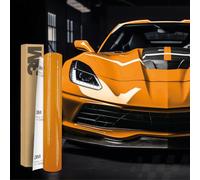 Finest Folia 3M 2080 Car Wrapping Folie 30x152cm Selbstklebende Autofolie für Auto Motorrad Boot 3D Lackschutzfolie mit Luftkanälen zum Folieren (G54 Gloss Bright Orange)