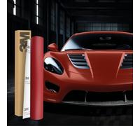 3M 2080 Car Wrapping Folie 30x152cm Selbstklebende Autofolie für Auto Motorrad Boot 3D Lackschutzfolie mit Luftkanälen zum Folieren (M203 Matte Red Metallic)
