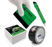 3M 2080 Chrom Delete Set Zierleisten Folie 10mx5cm Rakel + Messer Schwarz Glanz