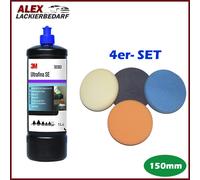 3M 50383 Perfect-it III Anti-Hologramm Politur 1L + 4x Polierschwamm Set 150mm