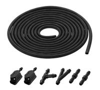 3m Scheibenwaschanlage Schlauch Set mit 4 Verbindern und 2 Düsen, Isolierschlauch Universelles Reparaturset für Automotive Wischwasse