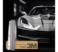 3M 2080 Car Wrapping Folie 30x152cm Selbstklebende Autofolie für Auto Motorrad Boot 3D Lackschutzfolie mit Luftkanälen zum Folieren (G31 Gloss Storm Grey)