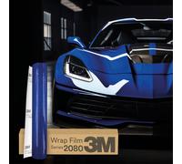 Finest Folia 3M 2080 Car Wrapping Folie 30x152cm Selbstklebende Autofolie für Auto Motorrad Boot 3D Lackschutzfolie mit Luftkanälen zum Folieren (G377 Gloss Comic Blue)