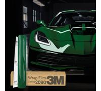 Finest Folia 3M 2080 Car Wrapping Folie 30x152cm Selbstklebende Autofolie für Auto Motorrad Boot 3D Lackschutzfolie mit Luftkanälen zum Folieren (HG36 High Gloss Mantis Green)