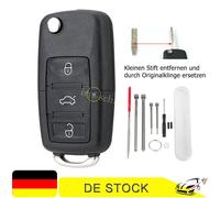 3Tasten Auto Schlüssel Gehäuse für VW Golf Touran Caddy Jetta Crafter Seat Skoda