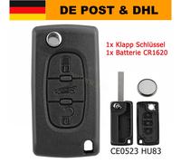 3Tasten Klapp Schlüssel Gehäuse Für Peugeot Citroen Berlingo Jumpy 407 C4 CE0523