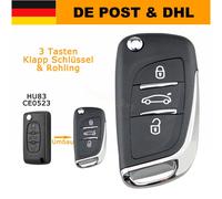 3Tasten Klapp Schlüssel Gehäuse für Peugeot Expert RCZ 207 307 407 3008 5008 807