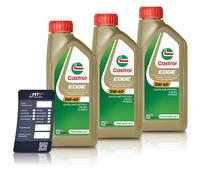 Castrol 3x 1 L EDGE 5W-40 + Ölwechsel-Anhänger [Hersteller-Nr. 1535FA]