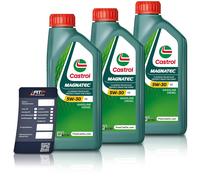 3x 1 L LITER CASTROL MAGNATEC STOP-START 5W-30 C2 MOTOR-ÖL MOTOREN-ÖL 31891033