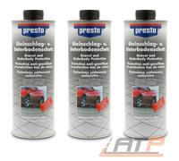3x 1 L LITER PRESTO STEINSCHLAG- UND UNTERBODENSCHUTZ UBS SCHWARZ VERSIEGELUNG