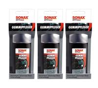 3x 100ml SONAX Gummipflegemittel Gummi-Pfleger mit Schwammapplikator 03400000