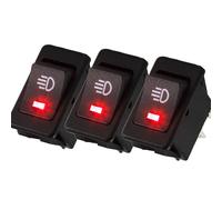 3X 12V Auto KFZ LKW Nebelscheinwerfer Wippenschalter Schalter LED Beleuchtet