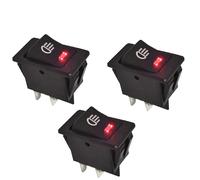 3X 12V Auto KFZ LKW Nebelscheinwerfer Wippenschalter Schalter LED Beleuchtet C1