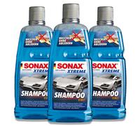 3x 1L SONAX XTREME Shampoo 2in1 Lackreiniger Reiniger Autoshampoo ohne abledern