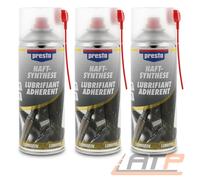 3x 400ml PRESTO HAFTSYNTHESE HAFTFETT FETTSPRAY SPRÜHFETT KORROSIONSSCHUTZ