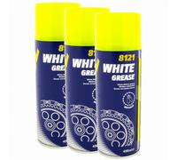 3x 450ml MANNOL White Grease 8121 Weißes Fettspray Kettenspray