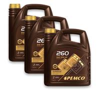3x 4L Pemco 260 Motoröl SAE 10W-40 passend für VW 502.00 505.00 Renault MB